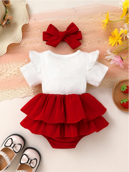 Elegant &amp; Sweet Cute Baby Girls Romper Dress