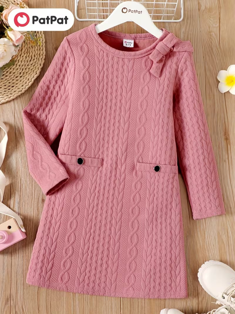 PatPat Girls' Dress Autumn Winter Comfortable Warm