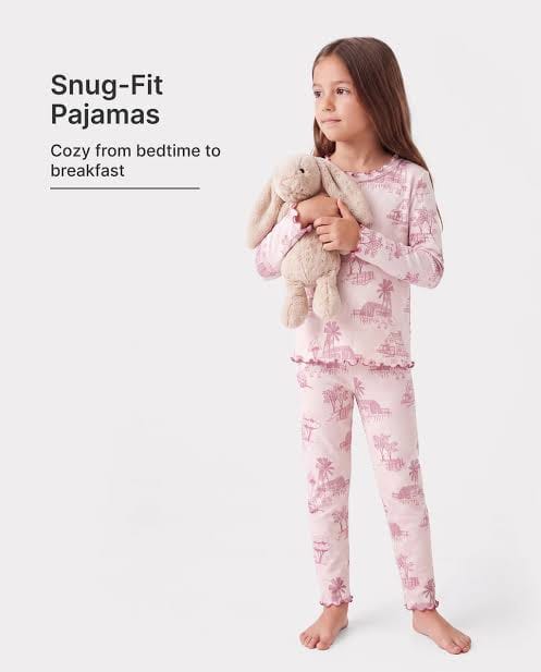 PatPat Toddler / Kids Pajamas with Soft Tencel Lyocell Wool Blend ( 2-piece Snug-Fitting )
