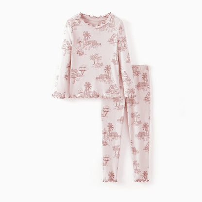 PatPat Toddler / Kids Pajamas with Soft Tencel Lyocell Wool Blend ( 2-piece Snug-Fitting )