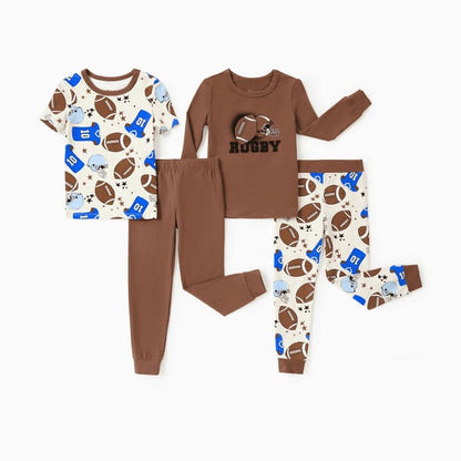 PatPat Toddler / Kids 4-piece Organic Cotton Pajamas Snug fit Pjs for Girls / Boys